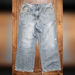 Vintages 90s NOBO No Boundaries Mens Jeans Loose Fit Light Distressed Size 36x30